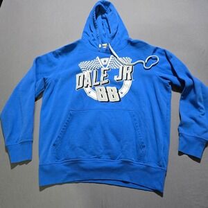 Dale Earnhardt Jr #88 NASCAR Racing‎ Pullover Hoodie Size XL Blue Preowned GUC